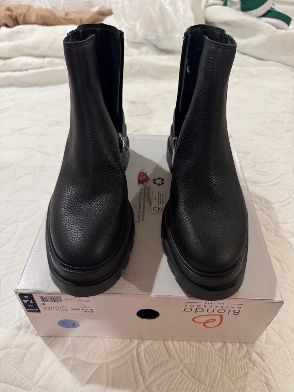 Blondo Black Pebbled Jolie Waterproof Ankle Boots